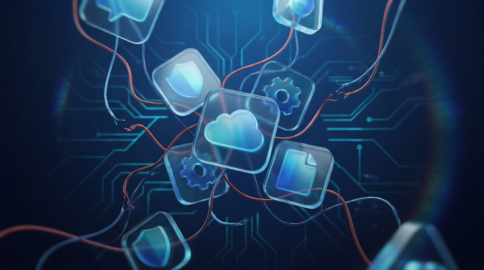 A tangle of disconnected software tools creating fragmentation and extra work