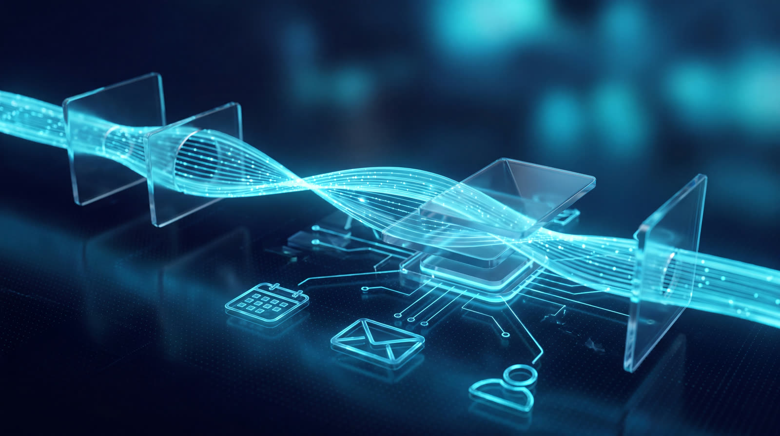 A form flowing seamlessly through connected systems with no manual work